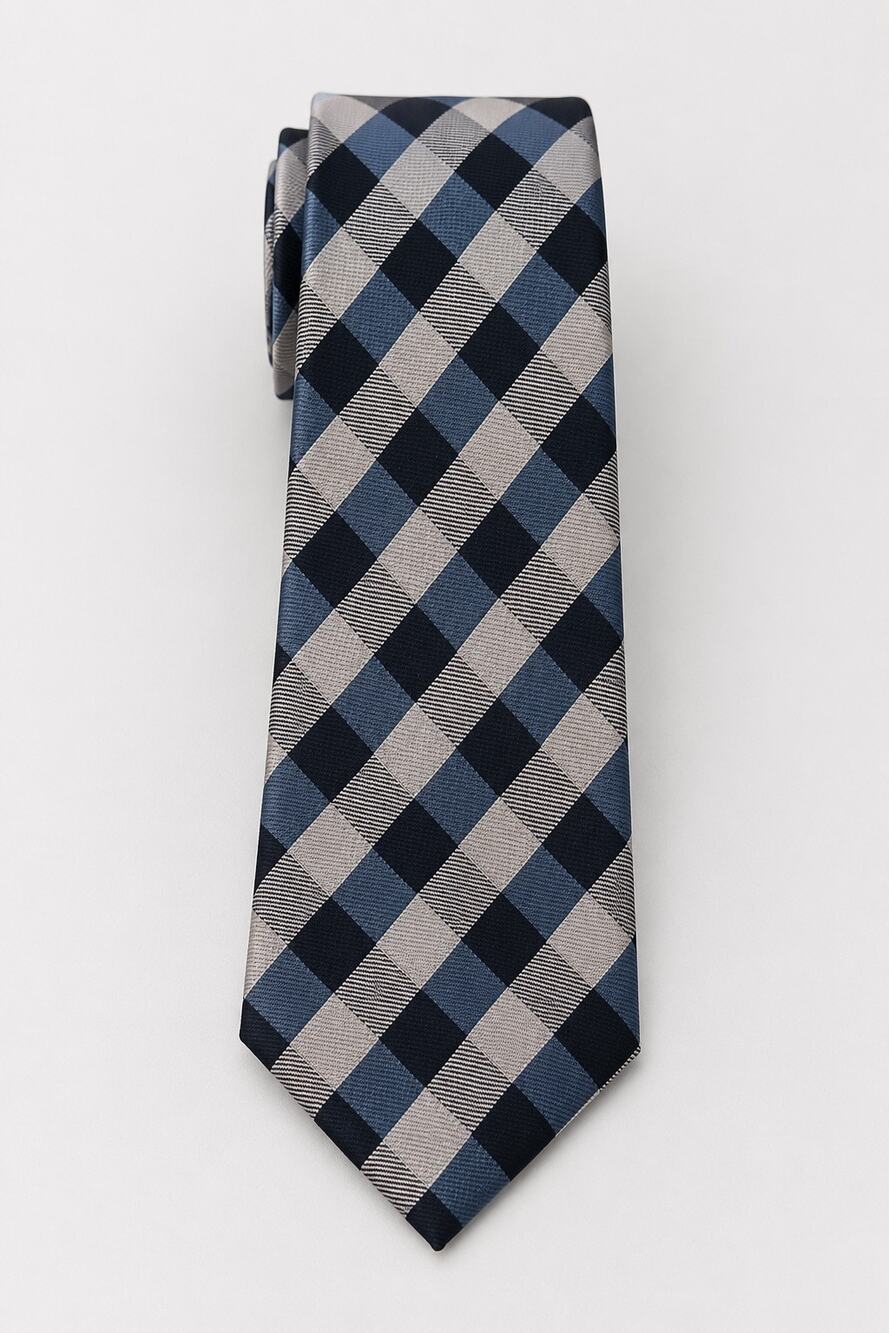 Banana Republic Blue Gray Plaid Men’s Tie